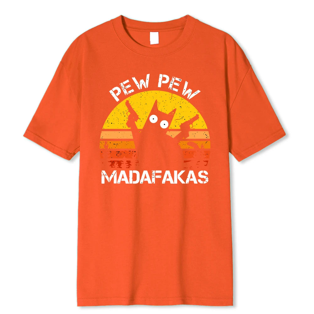 Pew Pew Madafakas Cat Men T Shirts