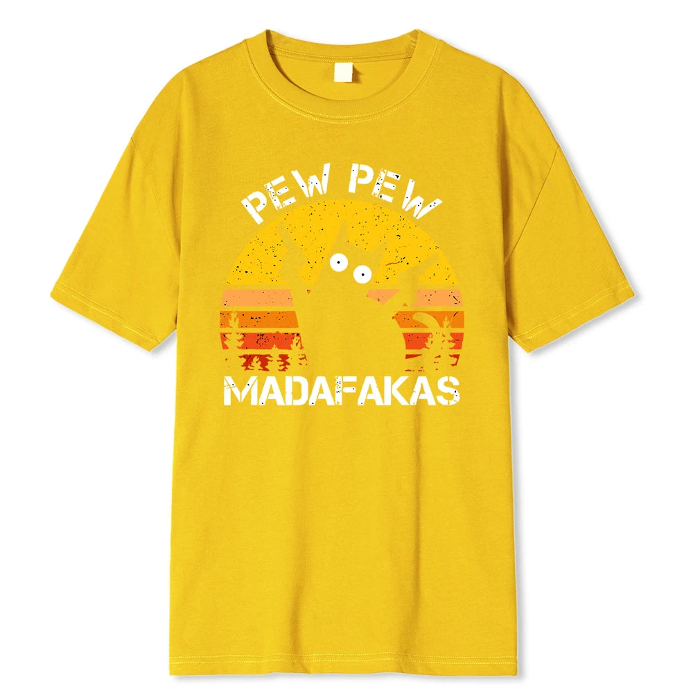 Pew Pew Madafakas Cat Men T Shirts