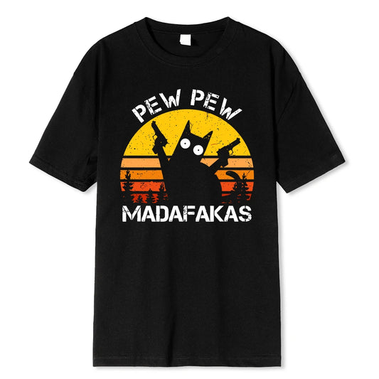 Pew Pew Madafakas Cat Men T Shirts