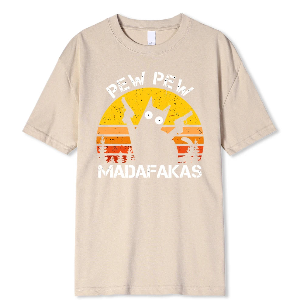 Pew Pew Madafakas Cat Men T Shirts