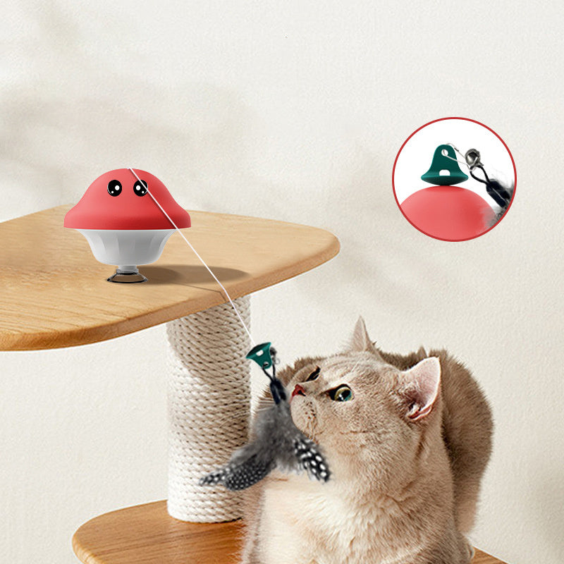 Retractable Cat Wand Toy with Suction Cup